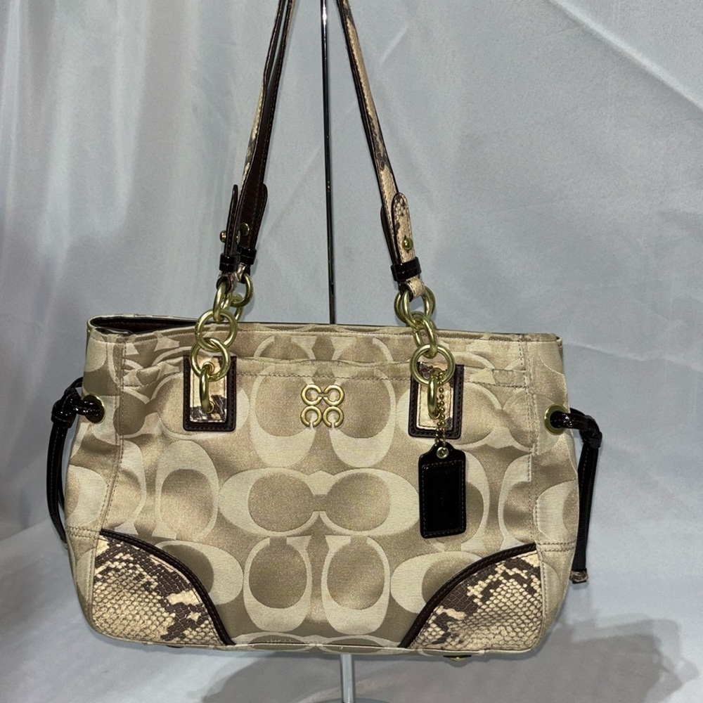 Coach Colette Signature Satchel Carryall 16475